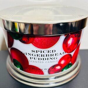 HomeWorx by Slatkin Spiced Gingerbread Pudding 4-Wick 18oz Candle NEW